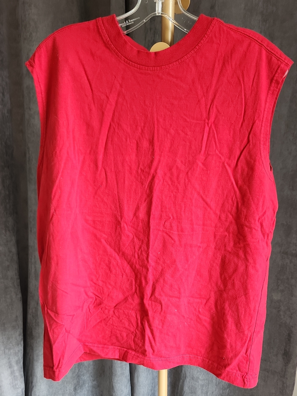 Bright Red Sleeveless Tee